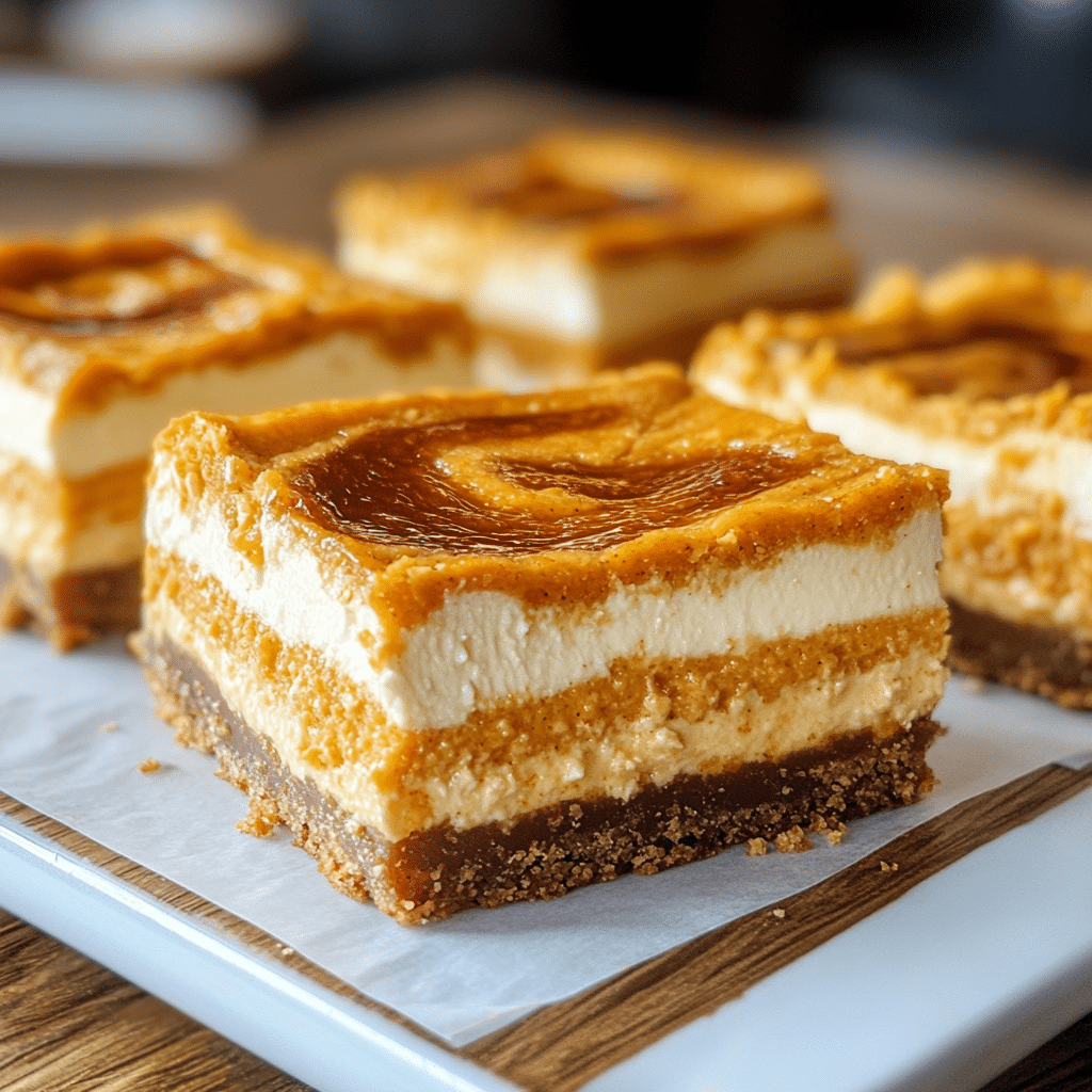 Pumpkin Cheesecake Bars