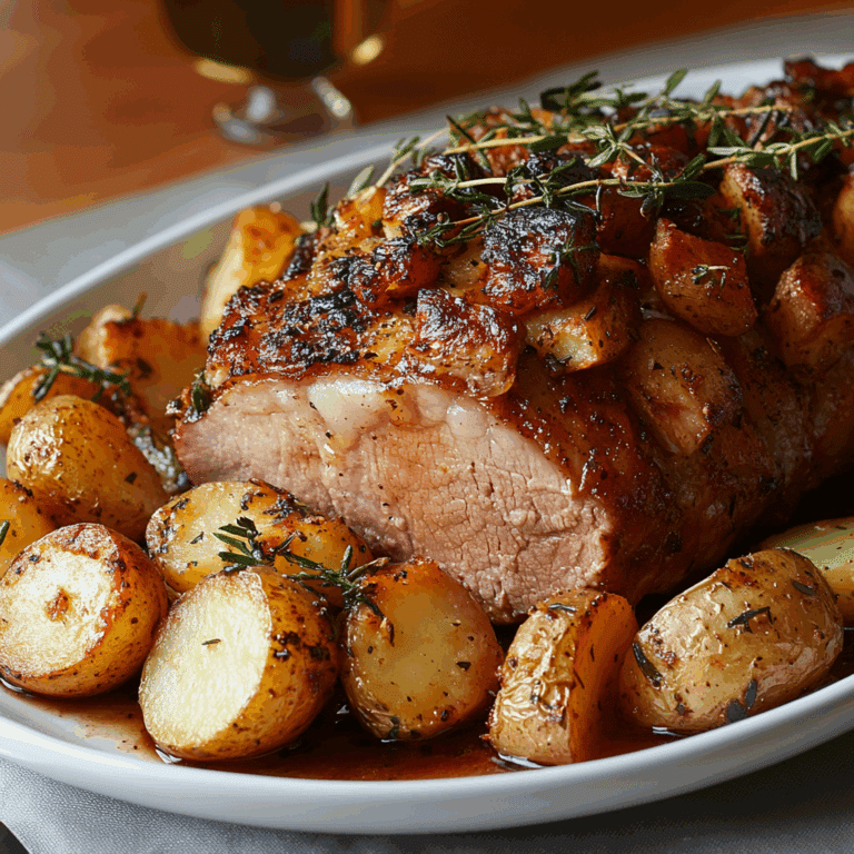 Roast Bone-In Pork Loin With Potatoes