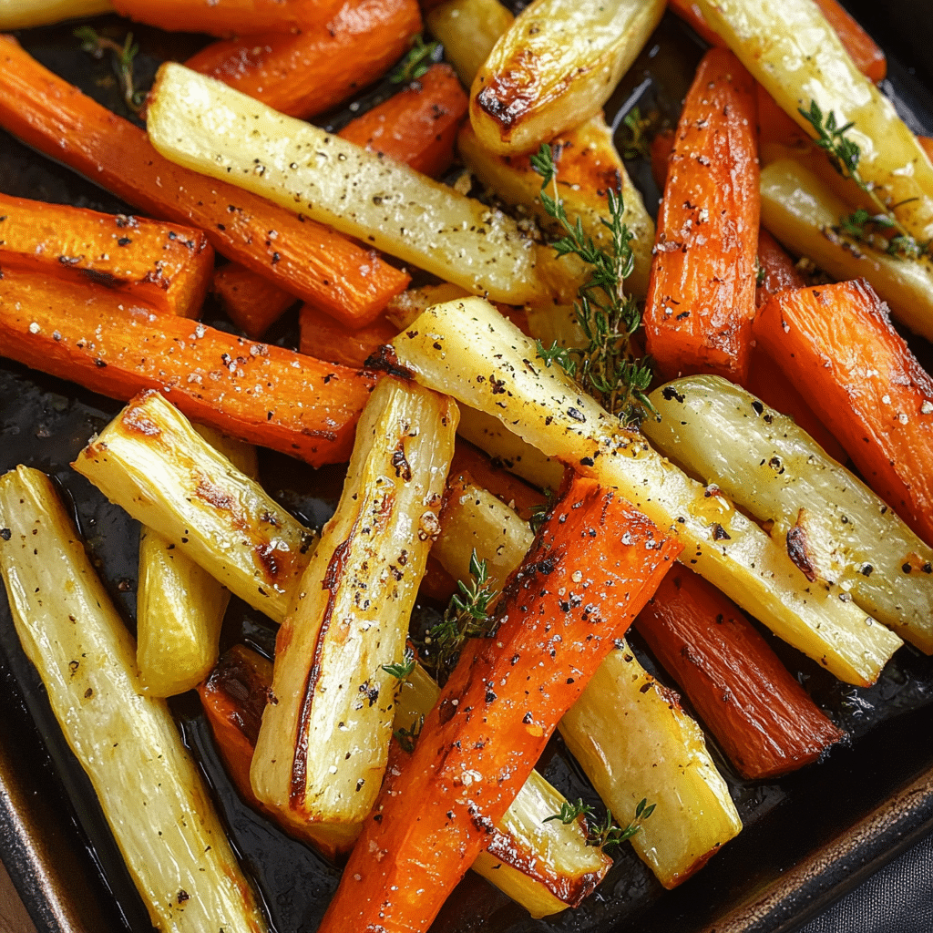 Roasted Carrots and Parsnips With Honey