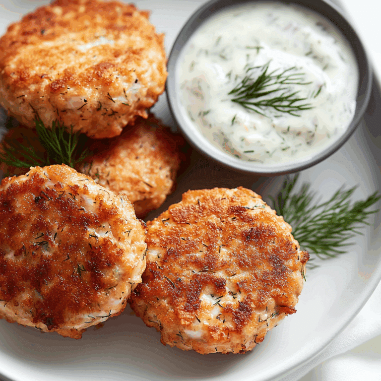 Salmon Croquettes With Dill Sauce