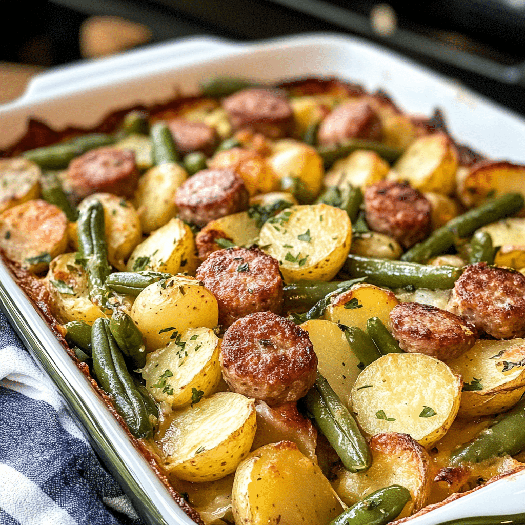 Sausage Green Bean Potato Casserole