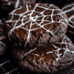 Spiderweb Chocolate Cookies