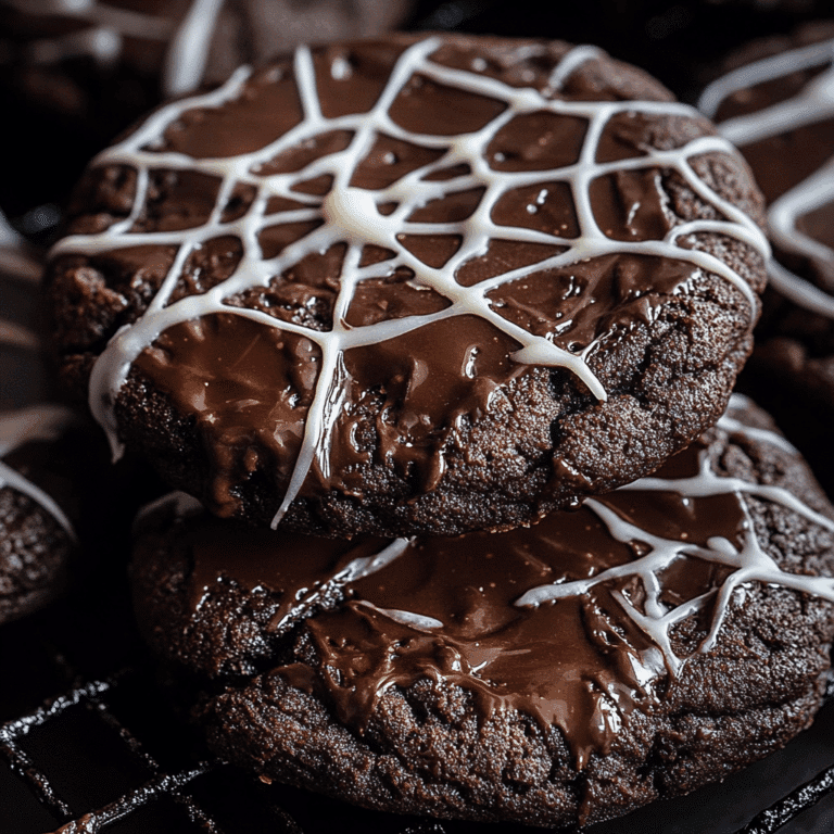Spiderweb Chocolate Cookies