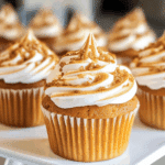 Sweet Potato Cupcakes with Toasted Ginger Meringue