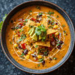 Creamy Vegetarian Tortilla Soup