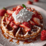 Delicious Strawberry Waffles