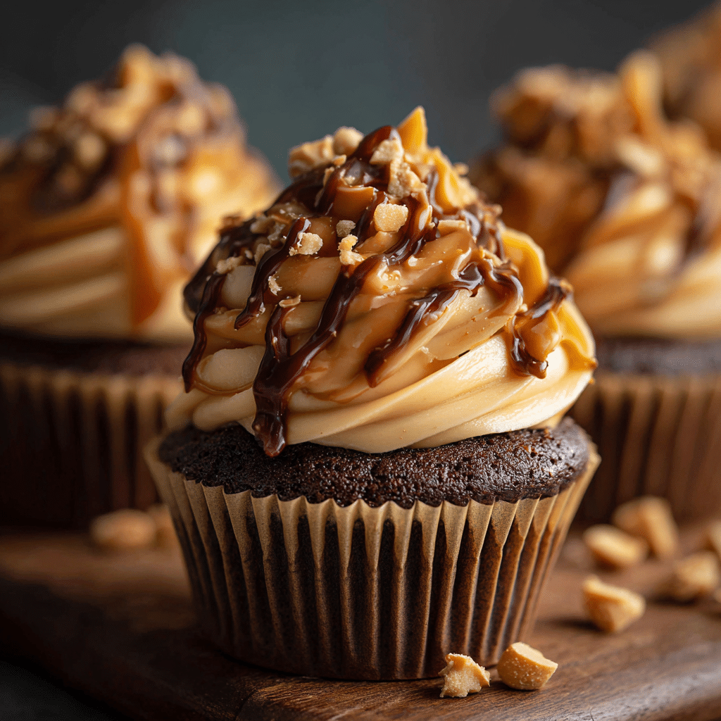 Peanut Butter Filled Cupcakes
