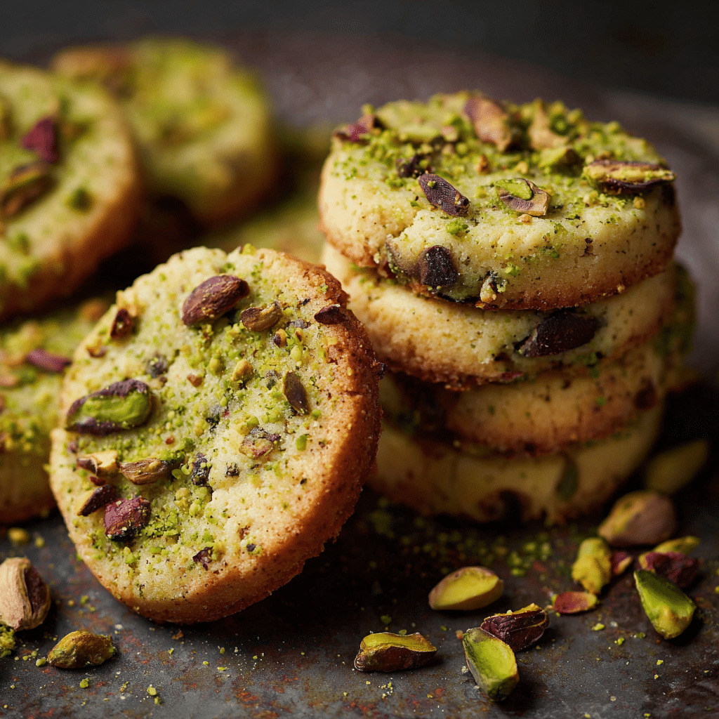Pistachio Shortbread Cookies