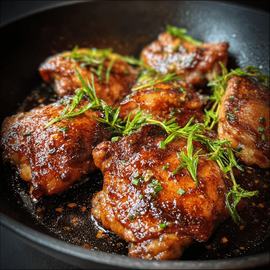 Soy Garlic Chicken Thighs