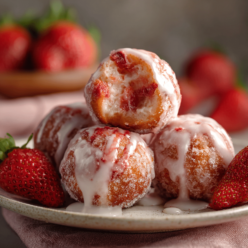 Strawberry Donut Hole Recipe