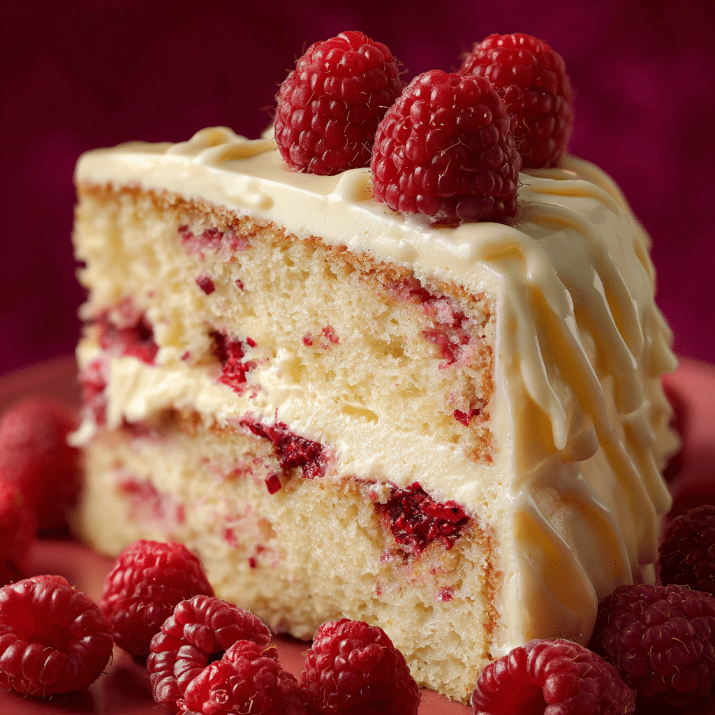 White Chocolate Raspberry Cake