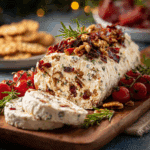 Holiday Antipasto Cream Cheese Log