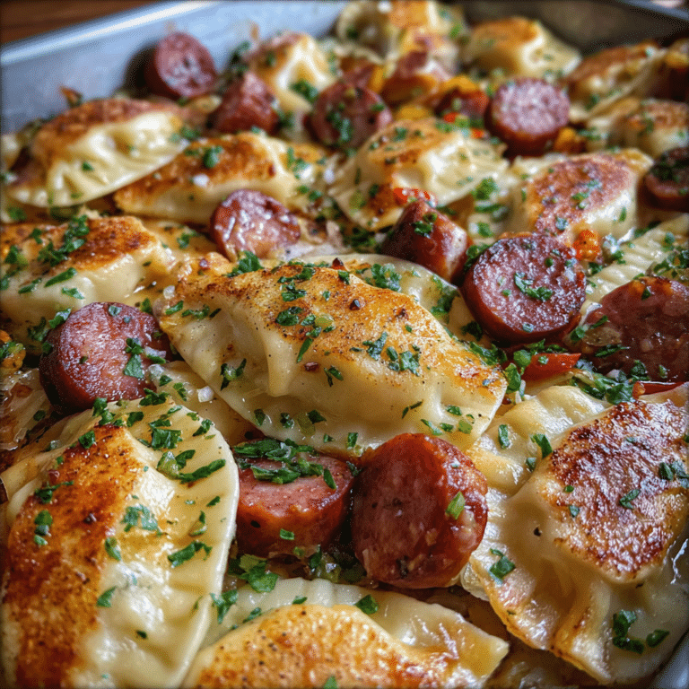 Sheet Pan Pierogies and Kielbasa